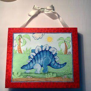 VGC Canvas Dinosaur Wall Art Painted Picture